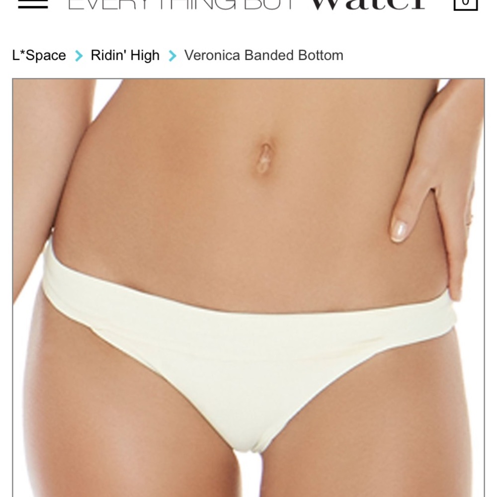 L space cream veronica ribbed bottoms